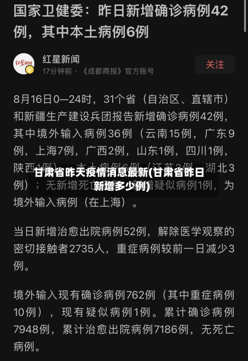 甘肃省昨天疫情消息最新(甘肃省昨日新增多少例)-第2张图片
