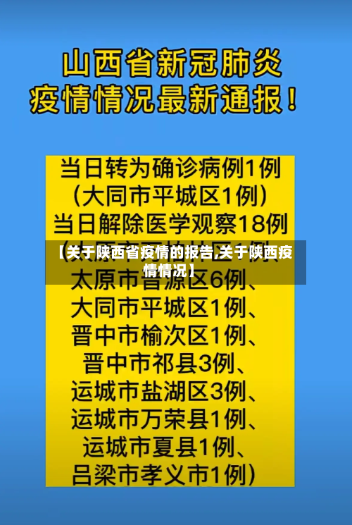 【关于陕西省疫情的报告,关于陕西疫情情况】-第1张图片