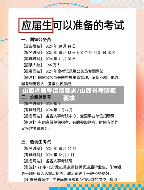山西省国考疫情要求/山西省考防疫要求-第3张图片