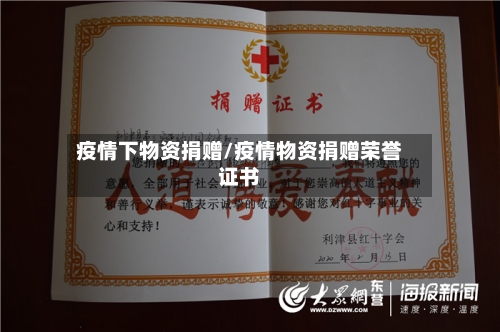 疫情下物资捐赠/疫情物资捐赠荣誉证书-第1张图片
