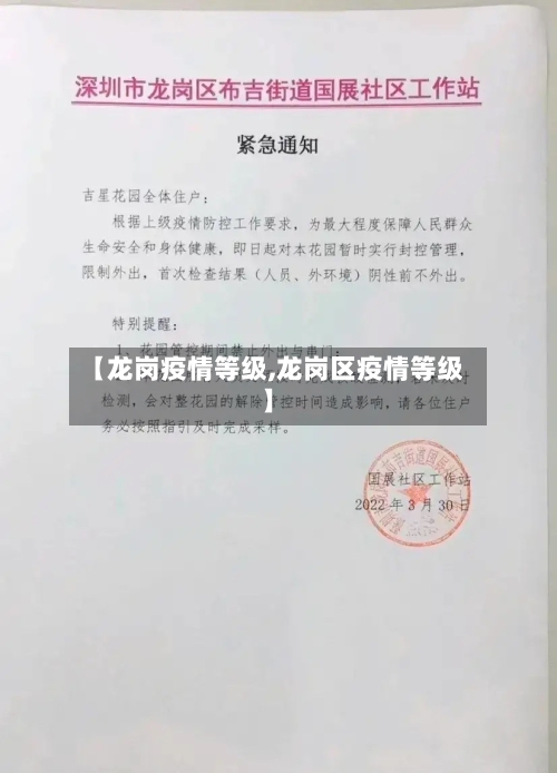 【龙岗疫情等级,龙岗区疫情等级】-第2张图片