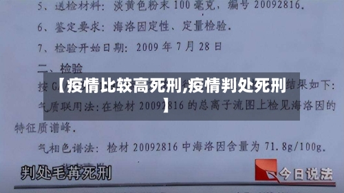 【疫情比较高死刑,疫情判处死刑】-第3张图片