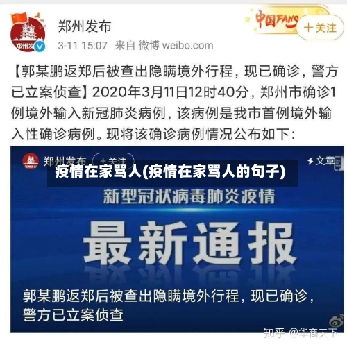 疫情在家骂人(疫情在家骂人的句子)-第2张图片