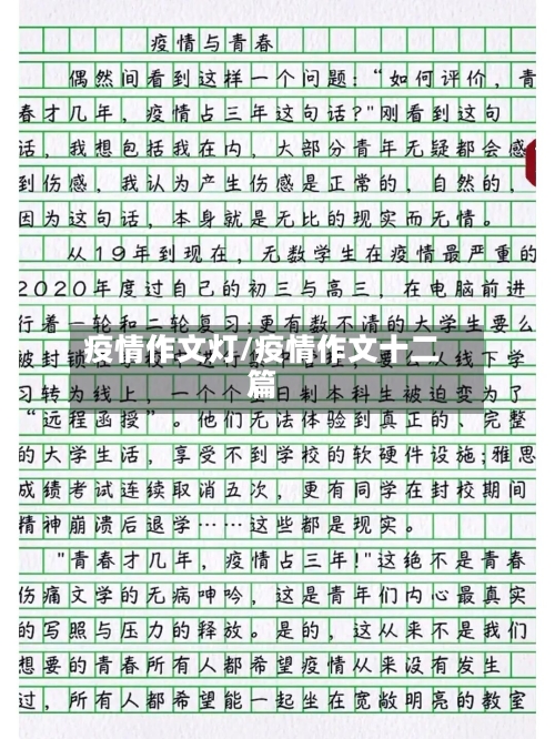 疫情作文灯/疫情作文十二篇-第1张图片