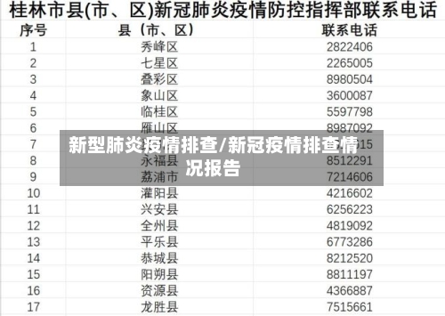 新型肺炎疫情排查/新冠疫情排查情况报告-第2张图片