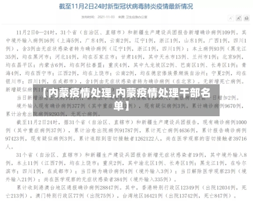 【内蒙疫情处理,内蒙疫情处理干部名单】-第3张图片