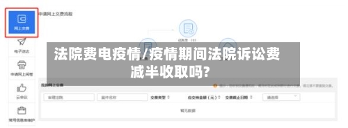 法院费电疫情/疫情期间法院诉讼费减半收取吗?-第1张图片