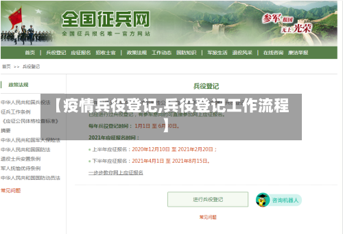 【疫情兵役登记,兵役登记工作流程】-第2张图片