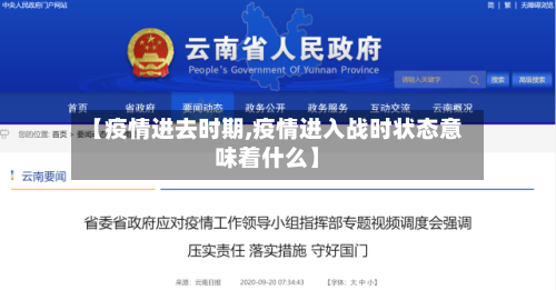 【疫情进去时期,疫情进入战时状态意味着什么】-第3张图片